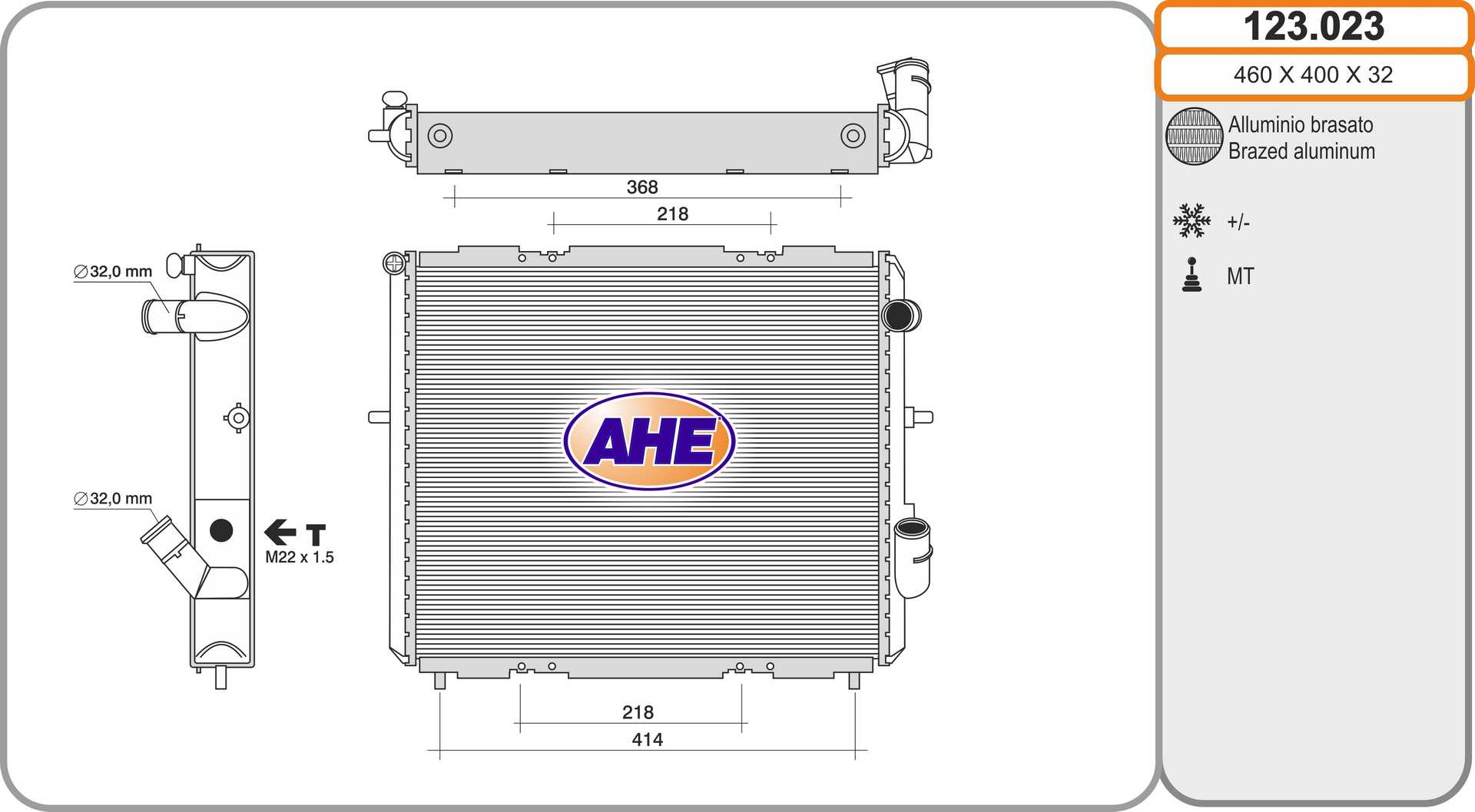 AHE 123.023 Radiatore,...