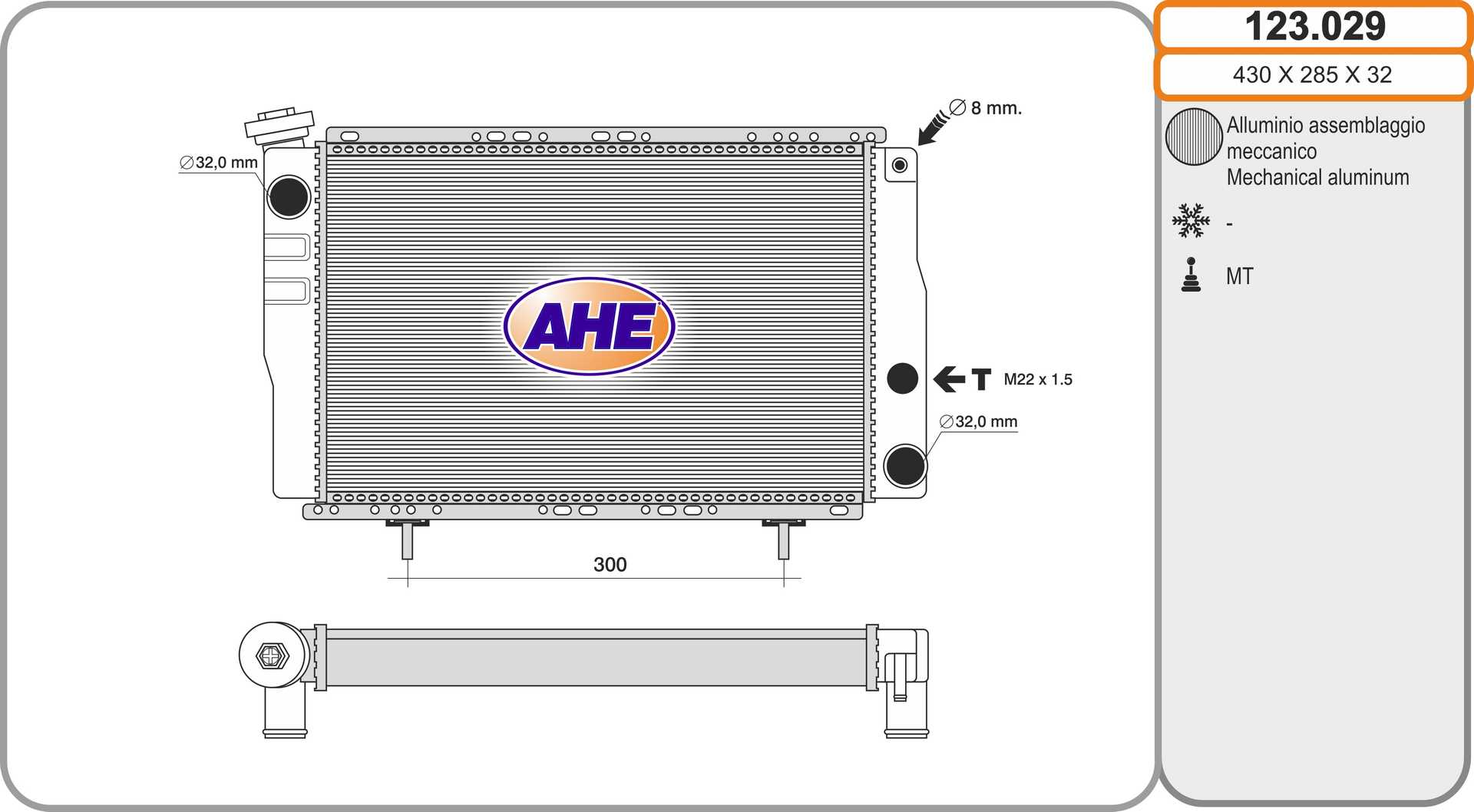 AHE 123.029 Radiatore,...