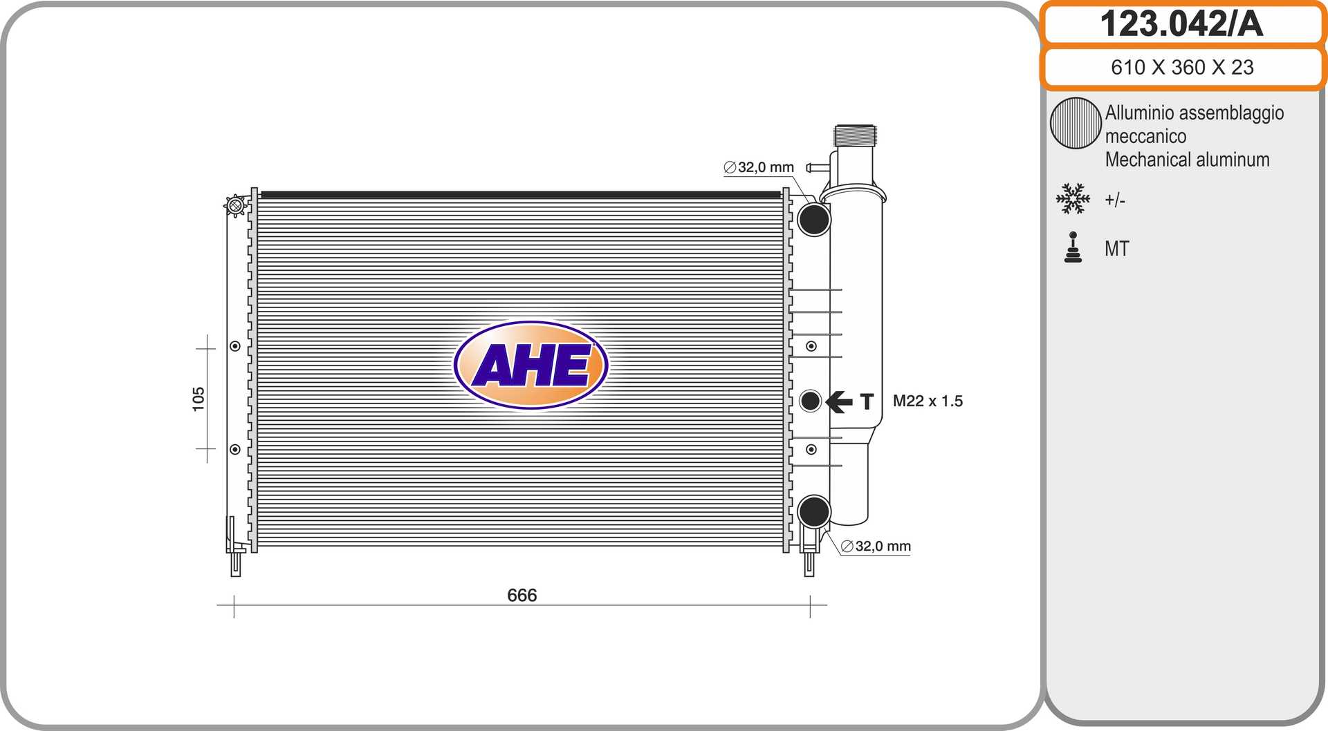 AHE 123.042/A Radiatore,...