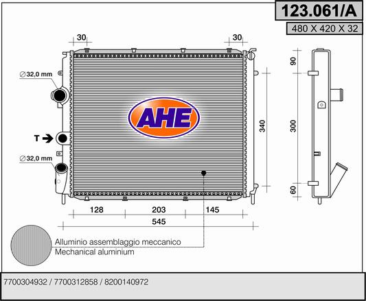 AHE 123.061/A Radiatore,...