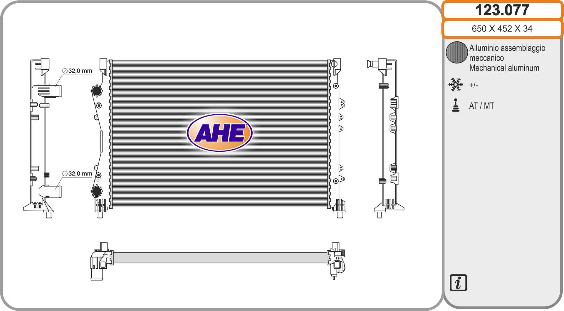 AHE 123.077 Radiatore,...