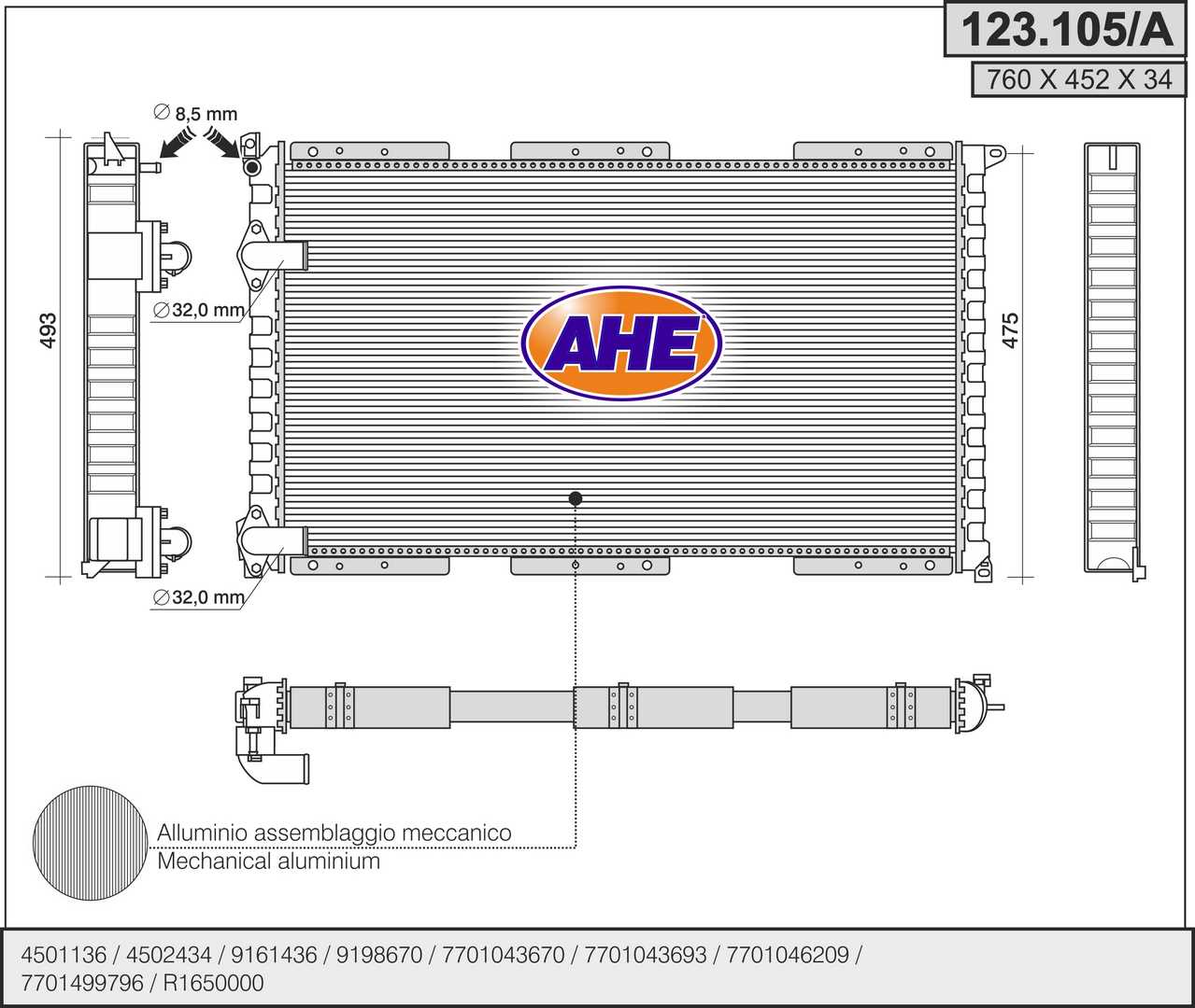 AHE 123.105/A Radiatore,...