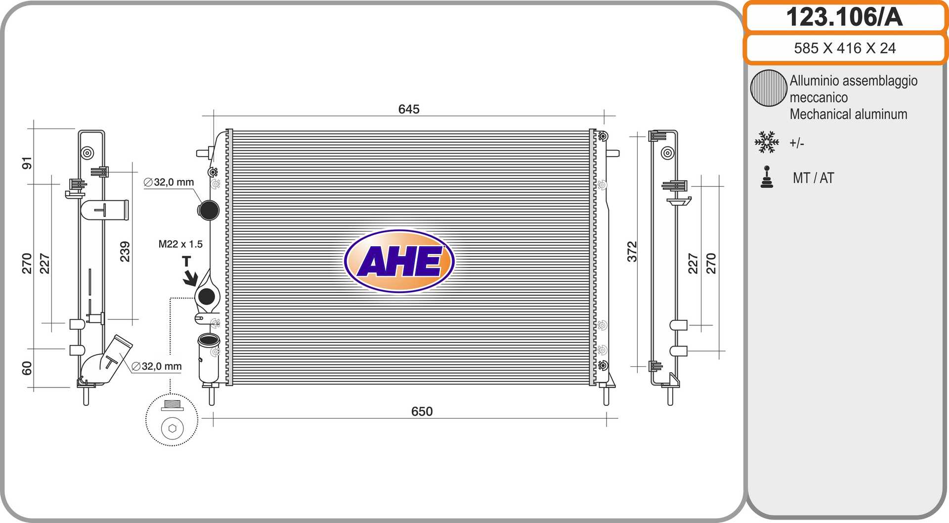 AHE 123.106/A Radiatore,...