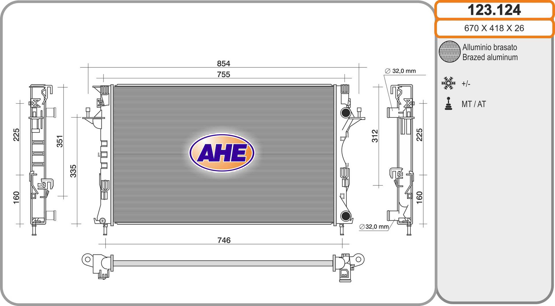 AHE 123.124 Radiatore,...