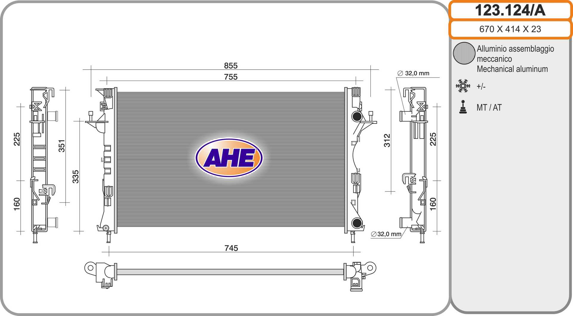 AHE 123.124/A Radiatore,...