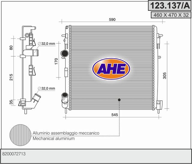 AHE 123.137/A Radiatore,...