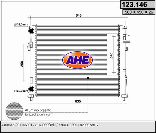 AHE 123.146 Radiatore,...