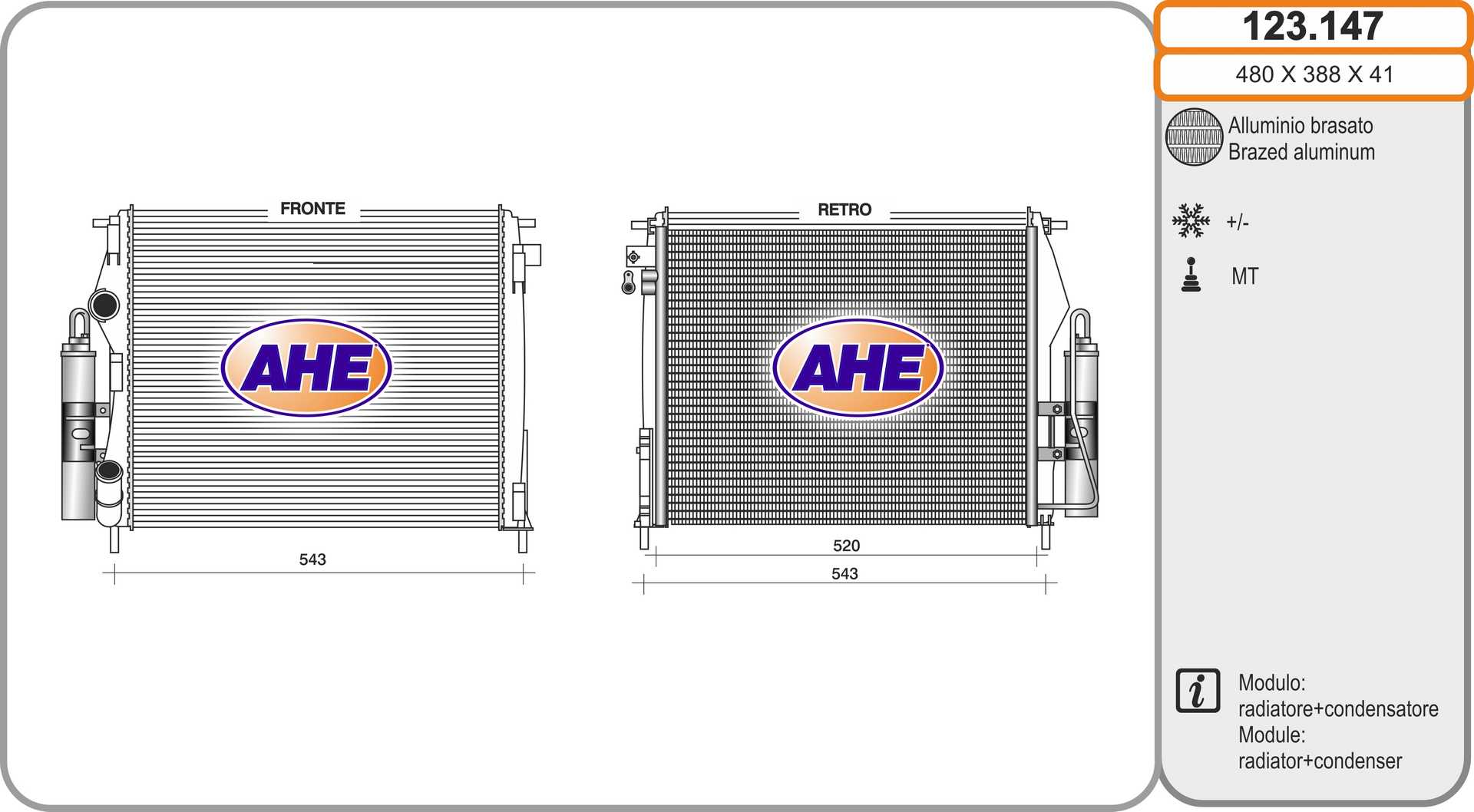 AHE 123.147 Radiatore,...