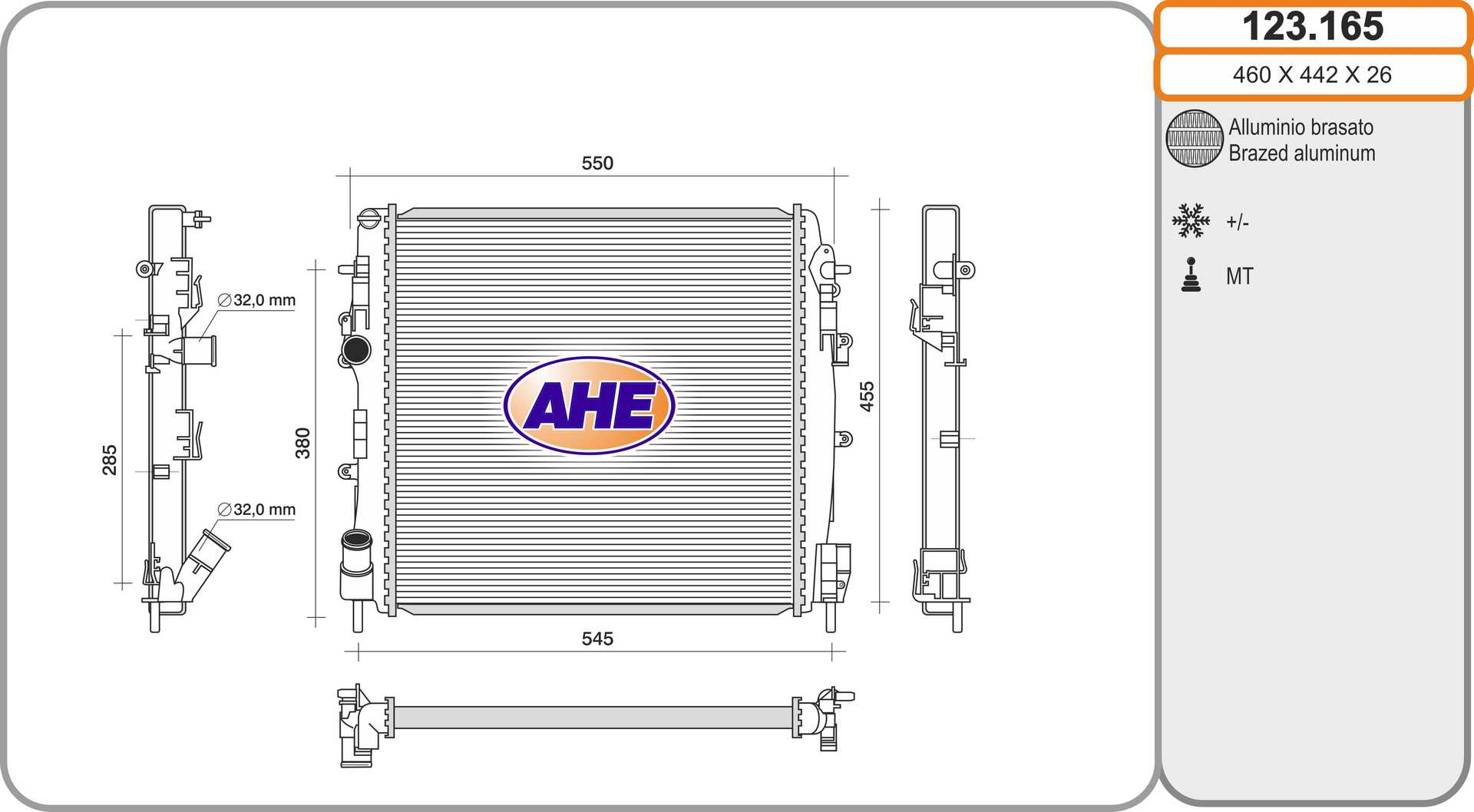 AHE 123.165 Radiatore,...