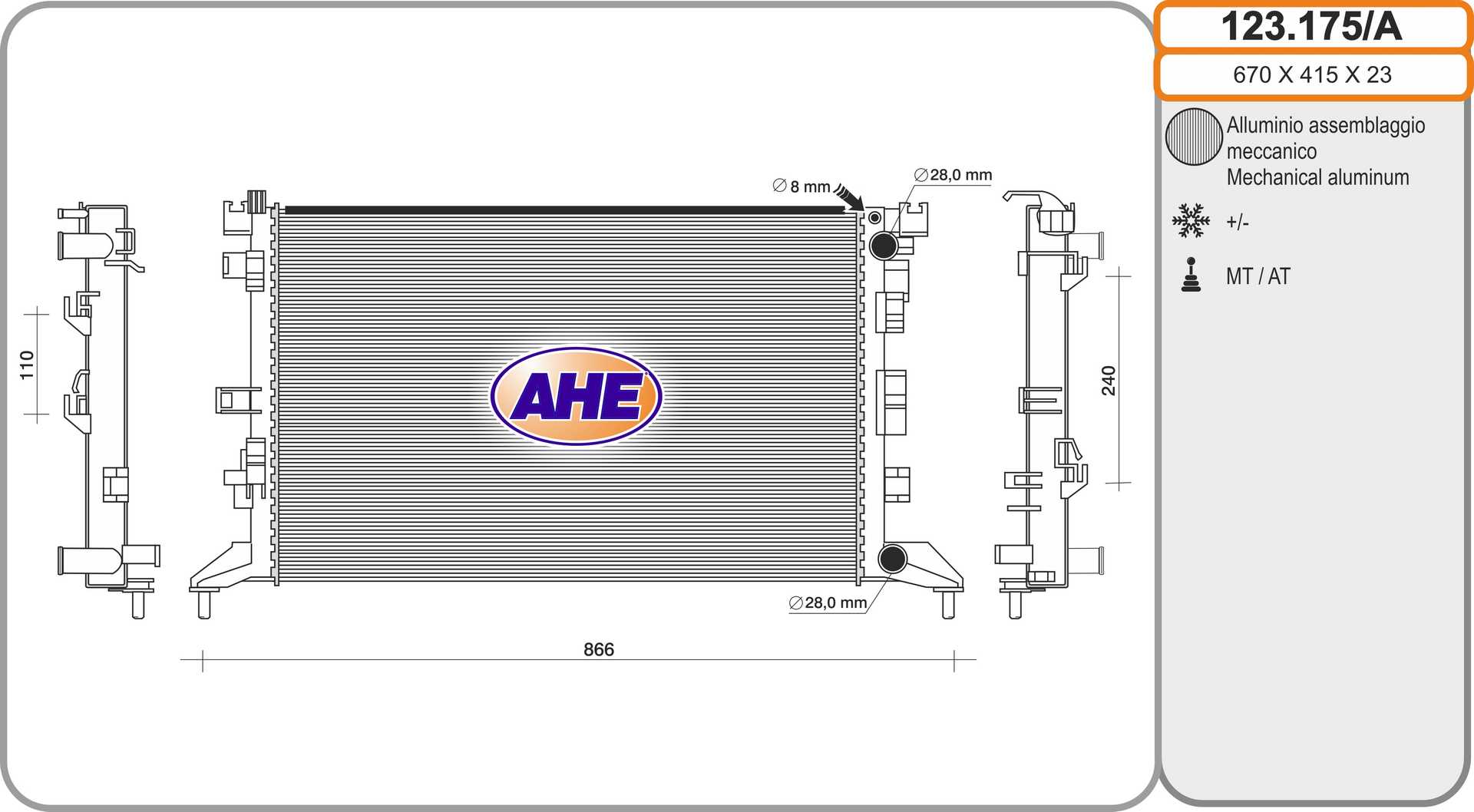 AHE 123.175/A Radiatore,...