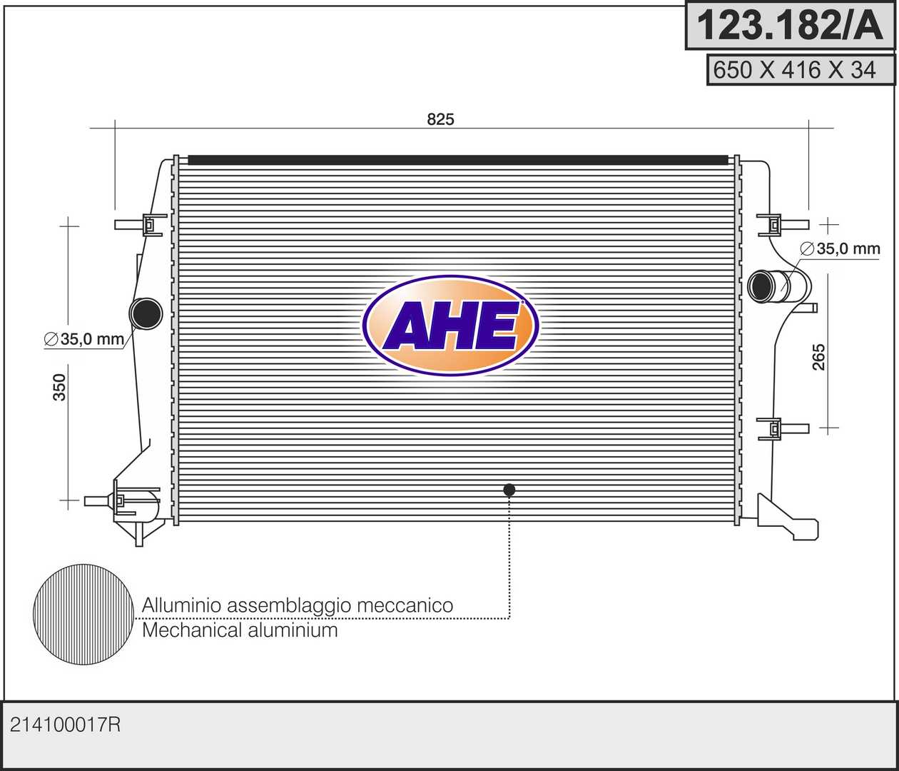 AHE 123.182/A Radiatore,...