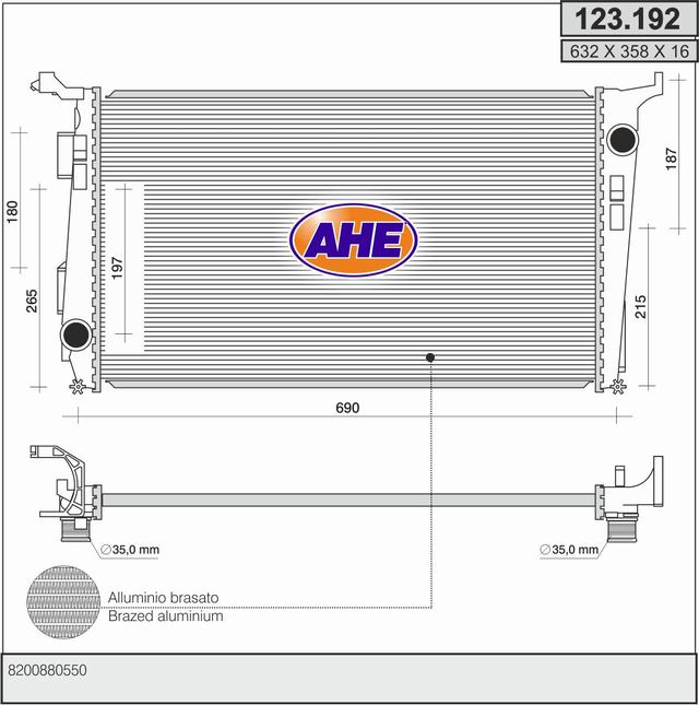 AHE 123.192 Radiatore,...