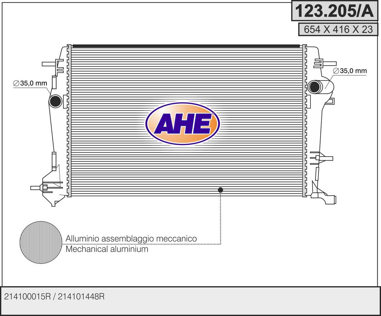 AHE 123.205/A Radiatore,...