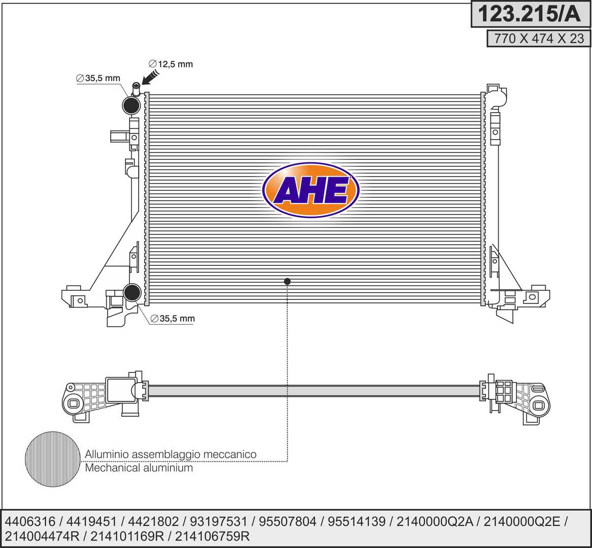 AHE 123.215/A Radiatore,...
