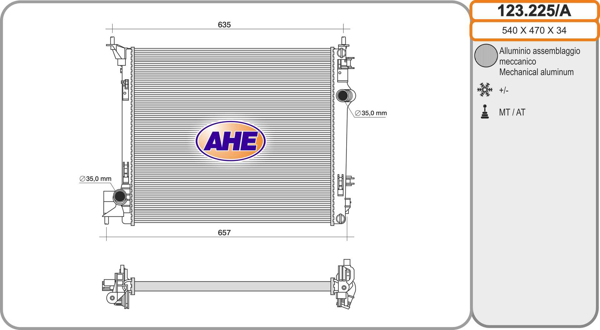 AHE 123.225/A Radiatore,...