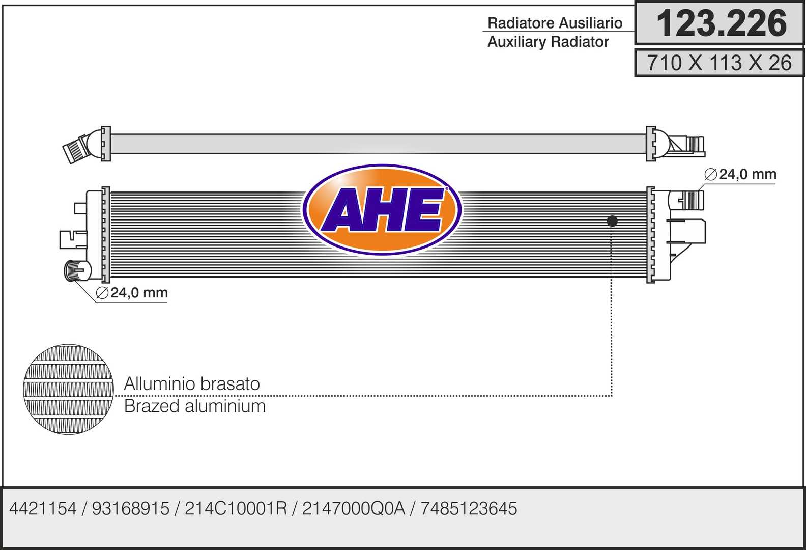 AHE 123.226 Radiatore,...