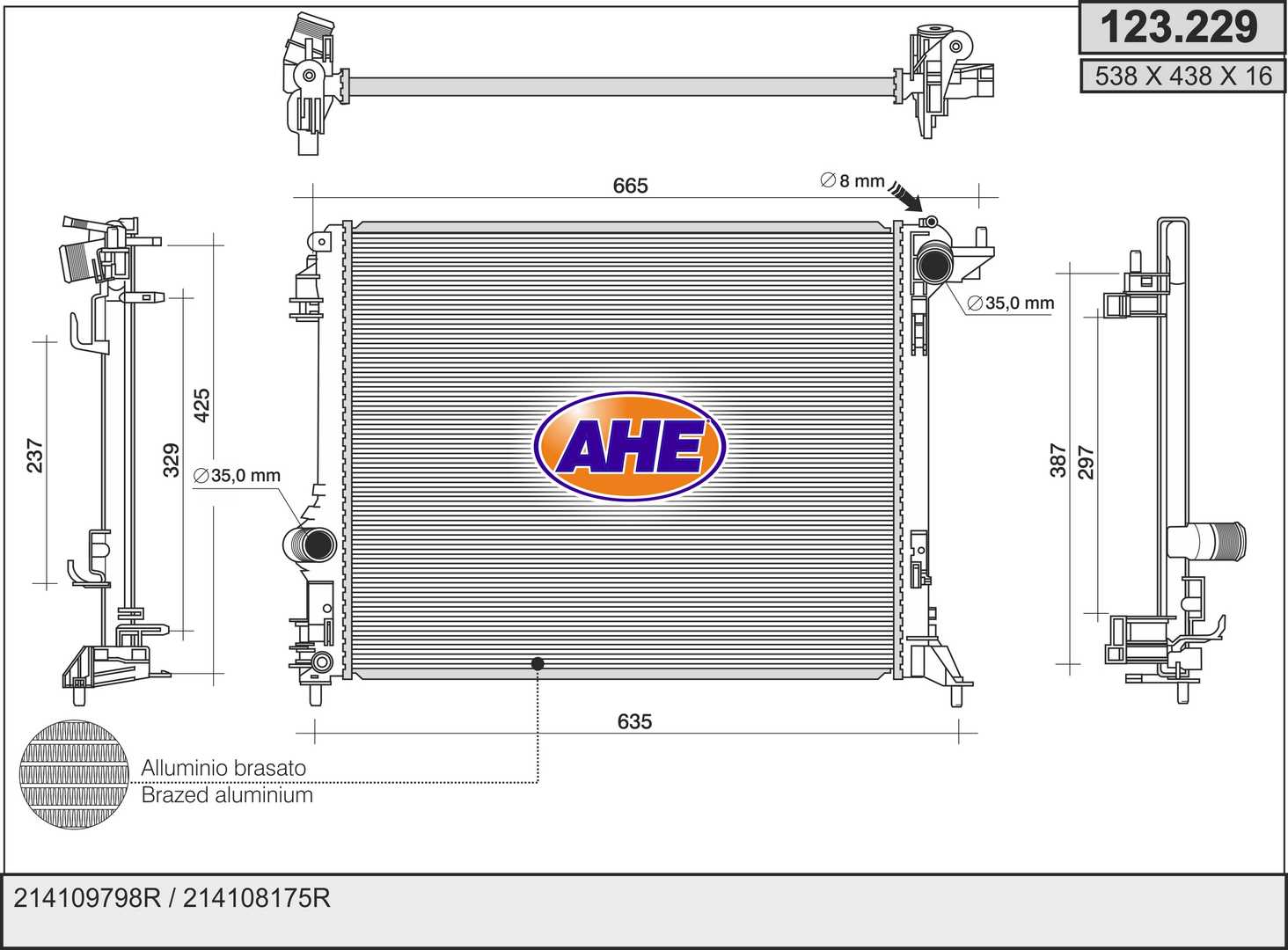 AHE 123.229 Radiatore,...