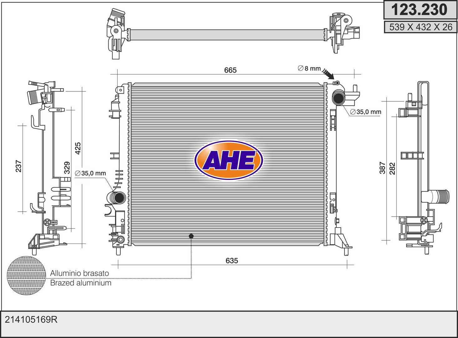 AHE 123.230 Radiatore,...