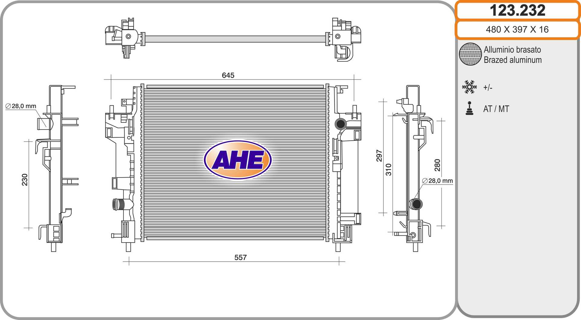 AHE 123.232 Radiatore,...