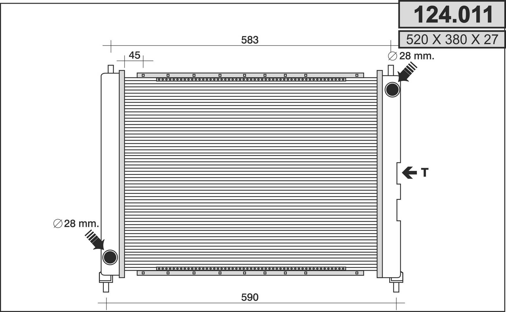 AHE 124.011 Radiatore,...