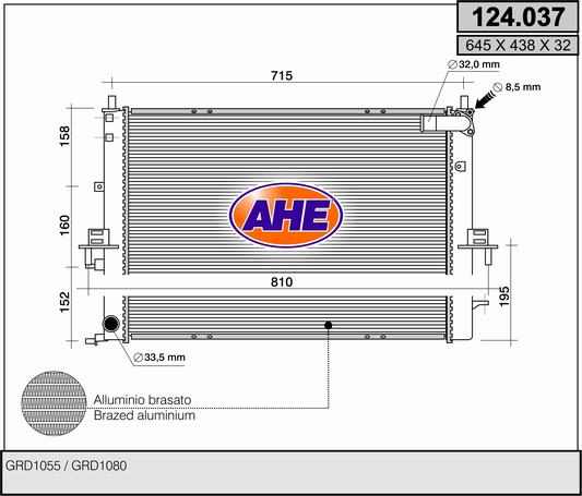 AHE 124.037 Radiatore,...