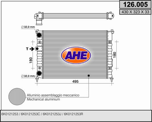 AHE 126.005 Radiatore,...