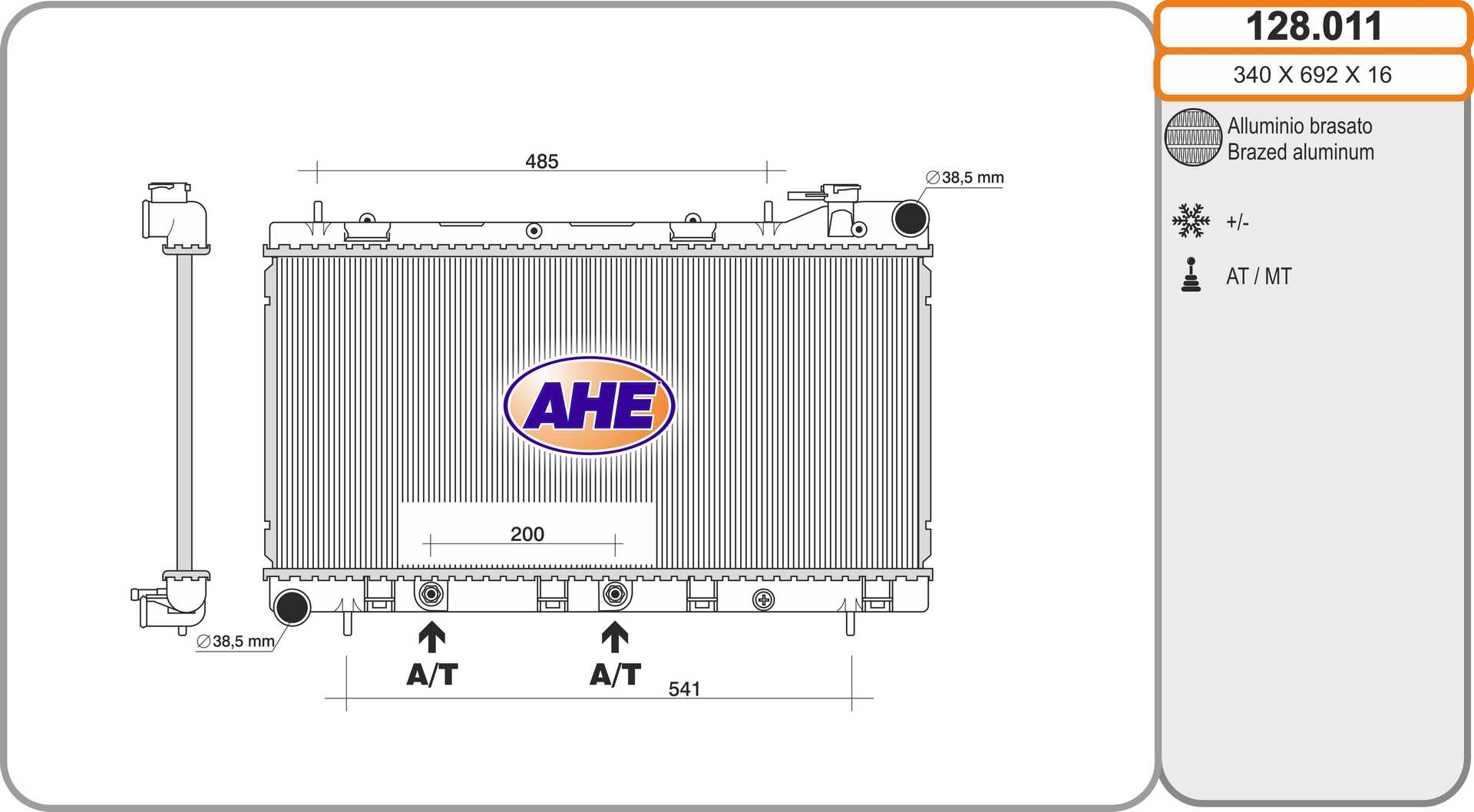 AHE 128.011 Radiatore,...