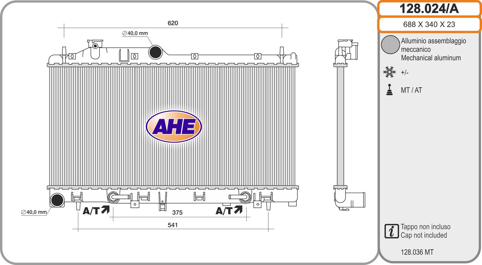 AHE 128.024/A Radiatore,...