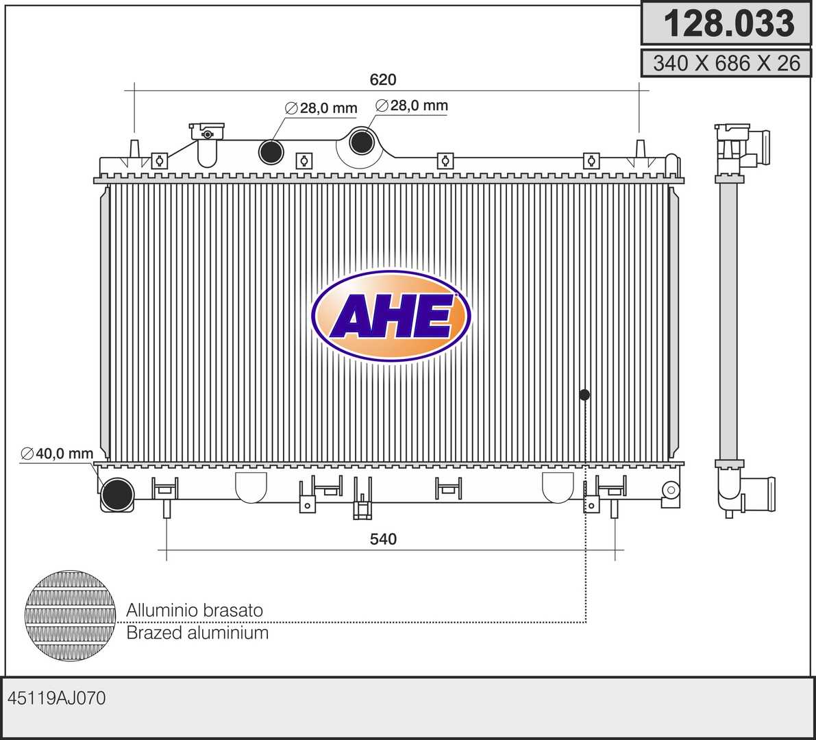 AHE 128.033 Radiatore,...