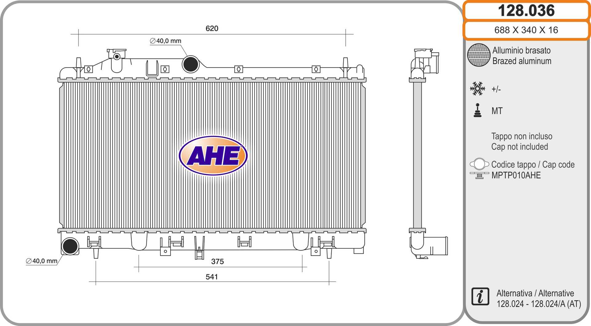 AHE 128.036 Radiatore,...