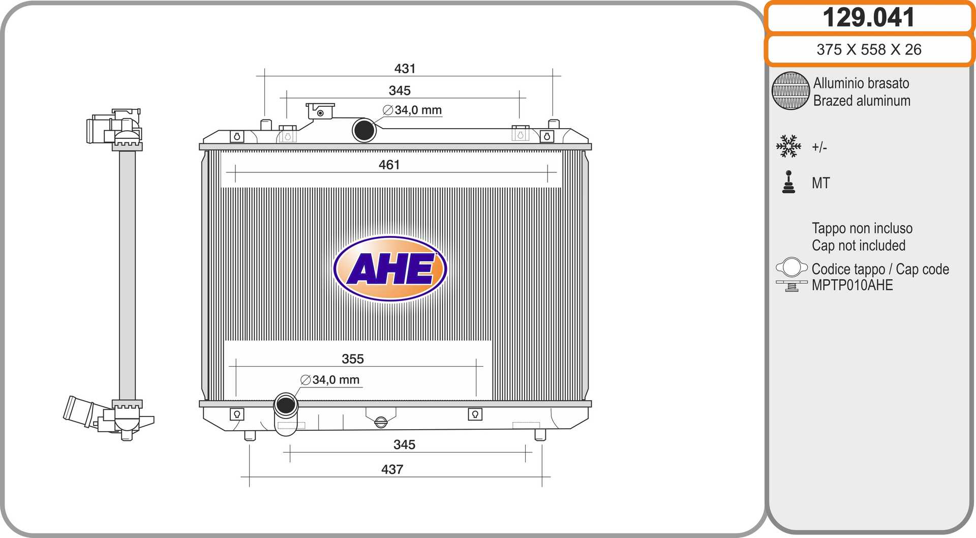 AHE 129.041 Radiatore,...