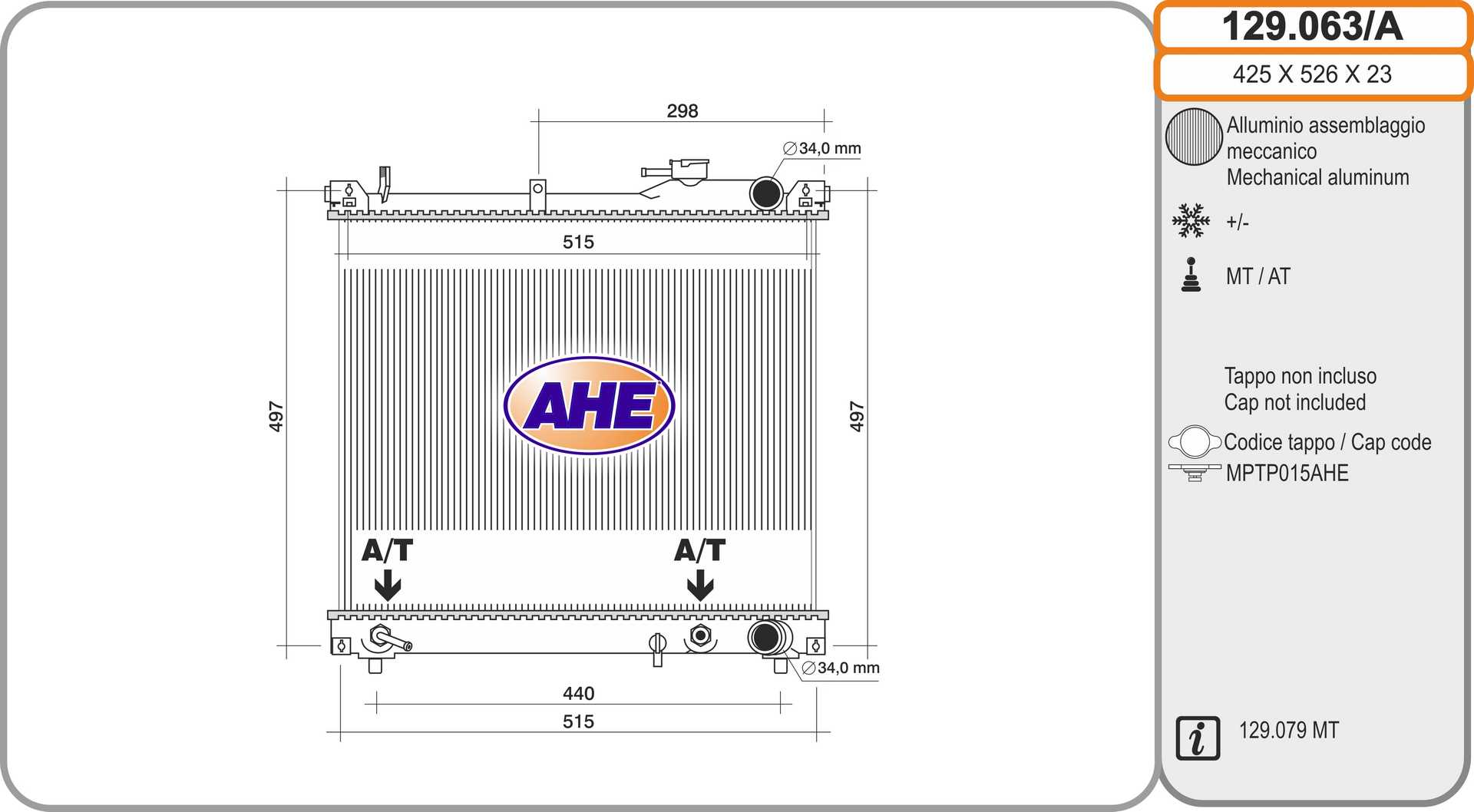 AHE 129.063/A Radiatore,...