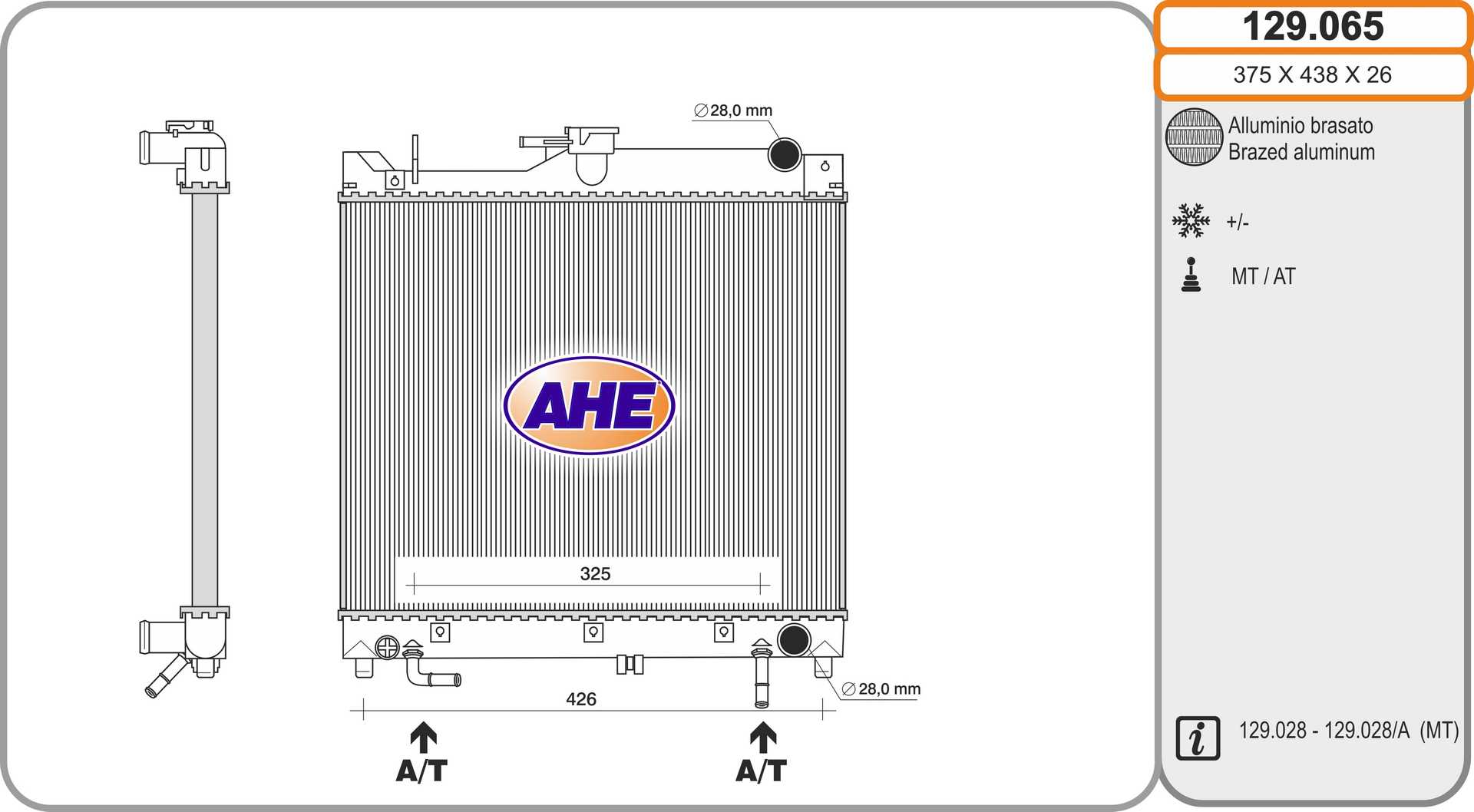 AHE 129.065 Radiatore,...