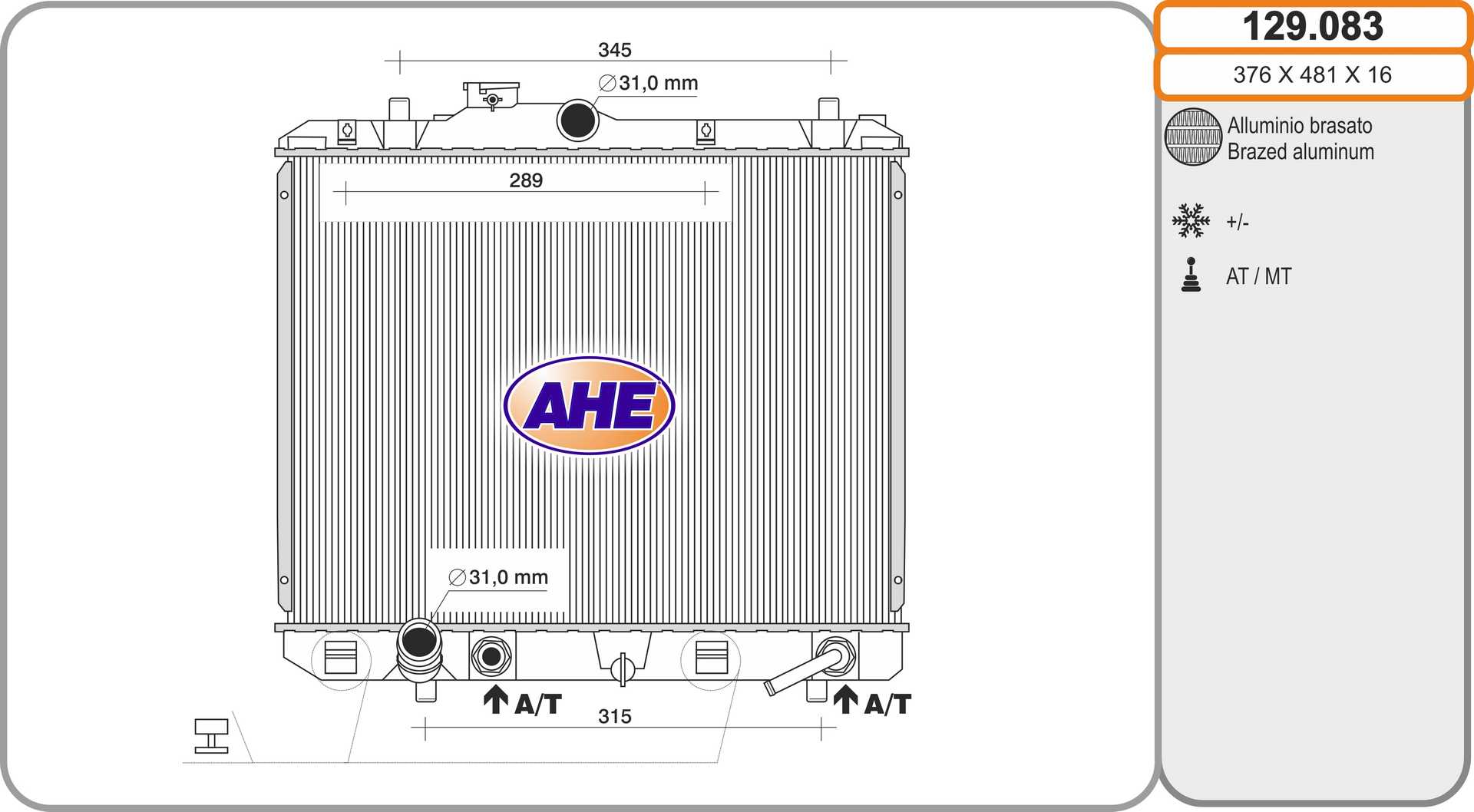 AHE 129.083 Radiatore,...
