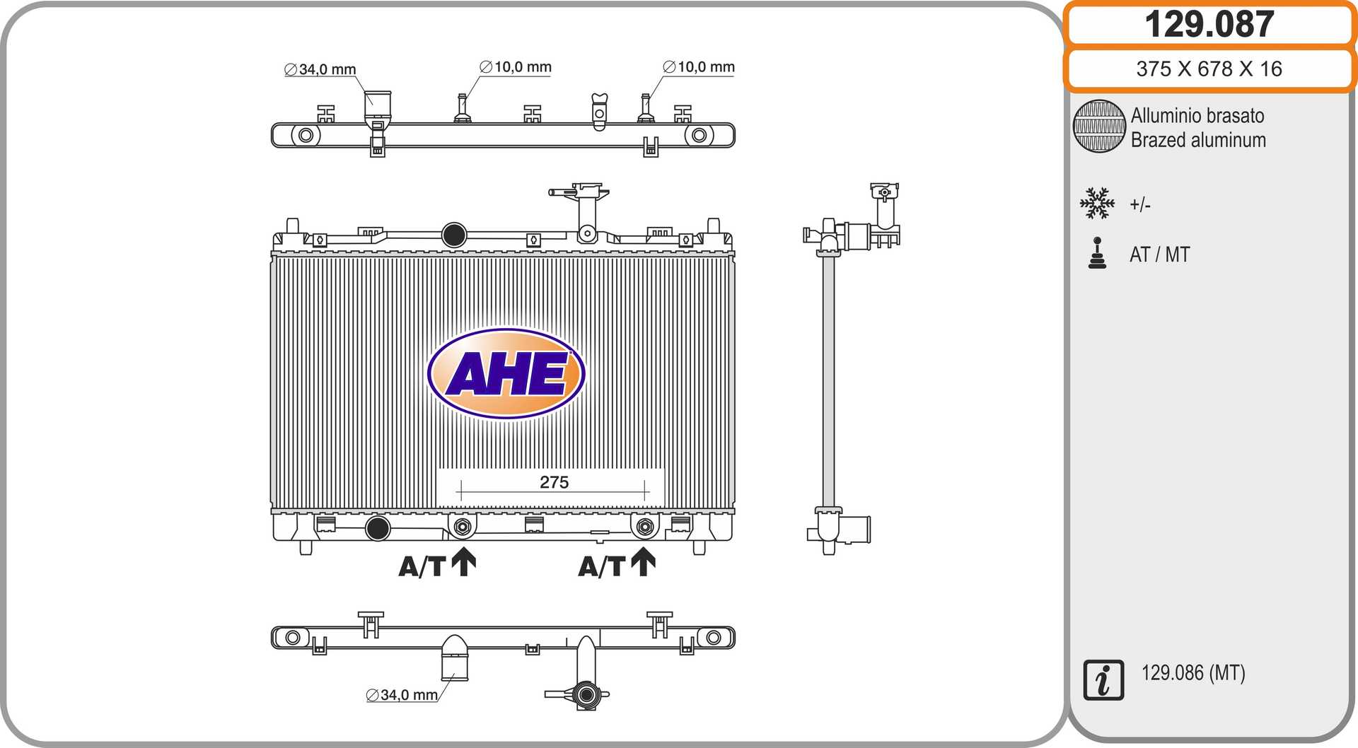 AHE 129.087 Radiatore,...