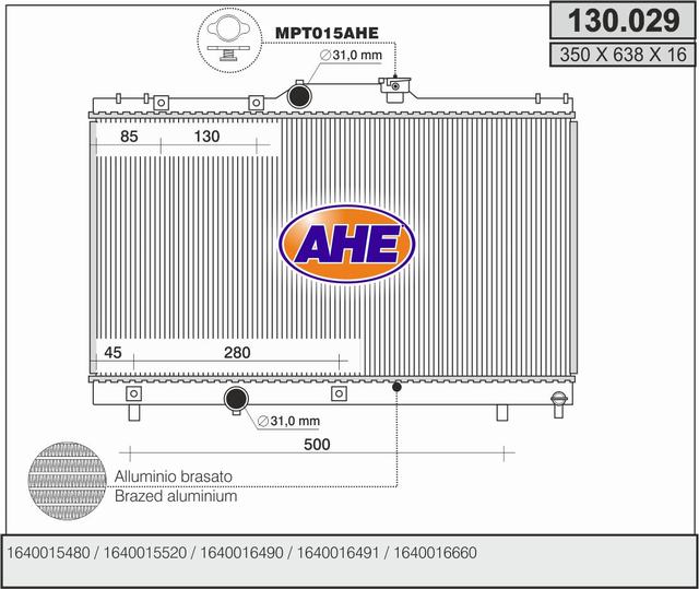 AHE 130.029 Radiatore,...