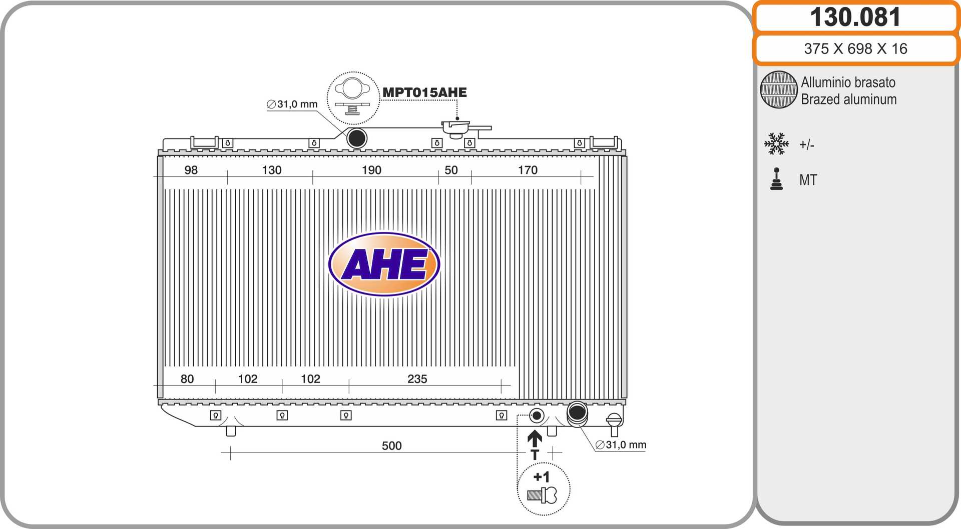 AHE 130.081 Radiatore,...