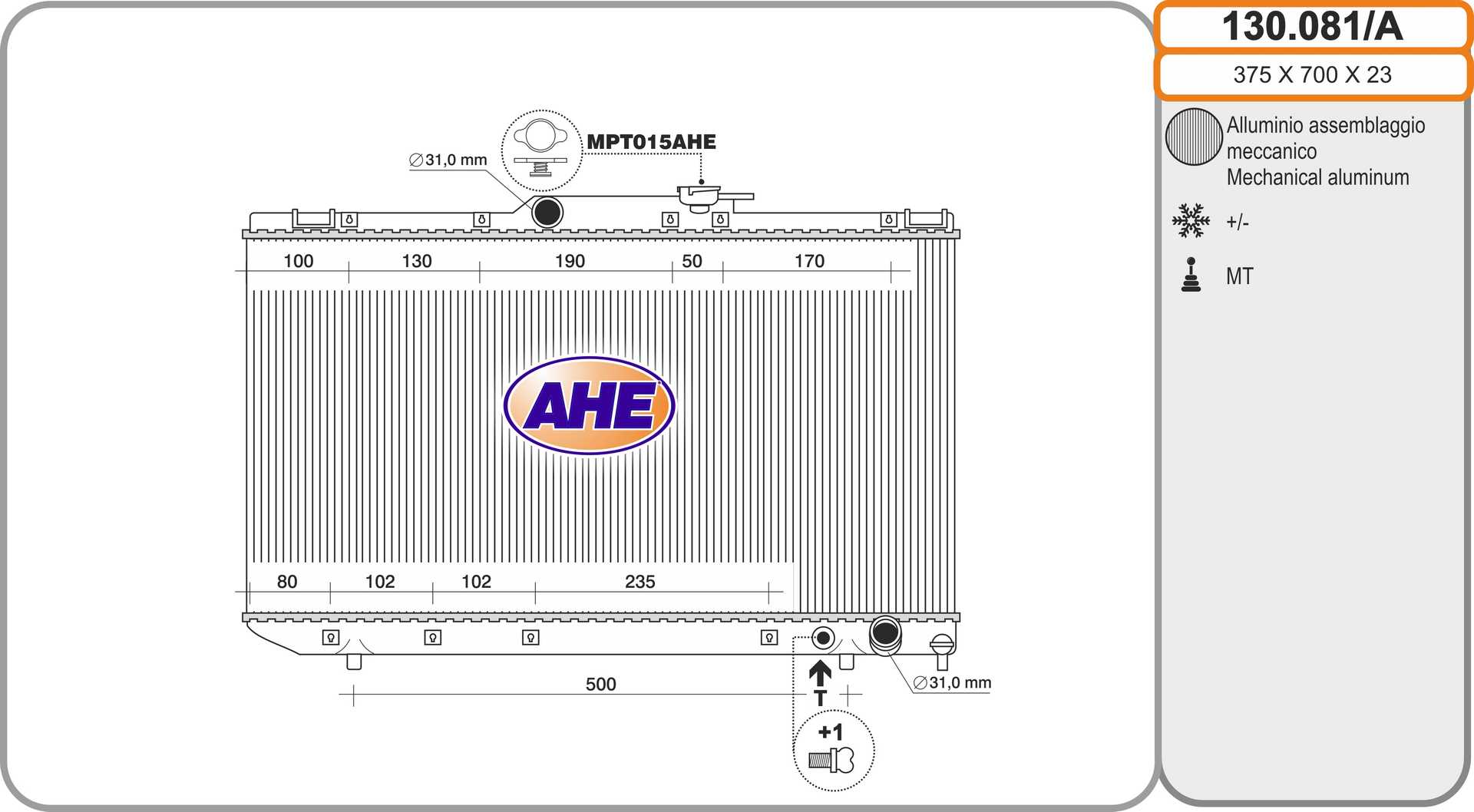 AHE 130.081/A Radiatore,...