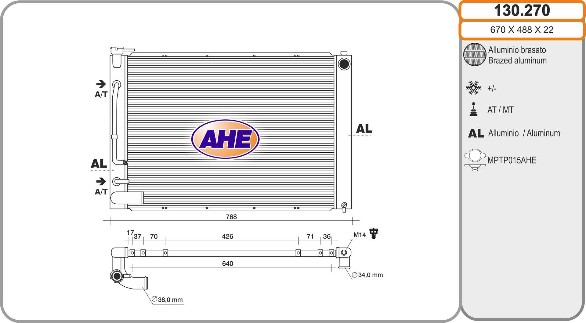 AHE 130.270 Radiatore,...