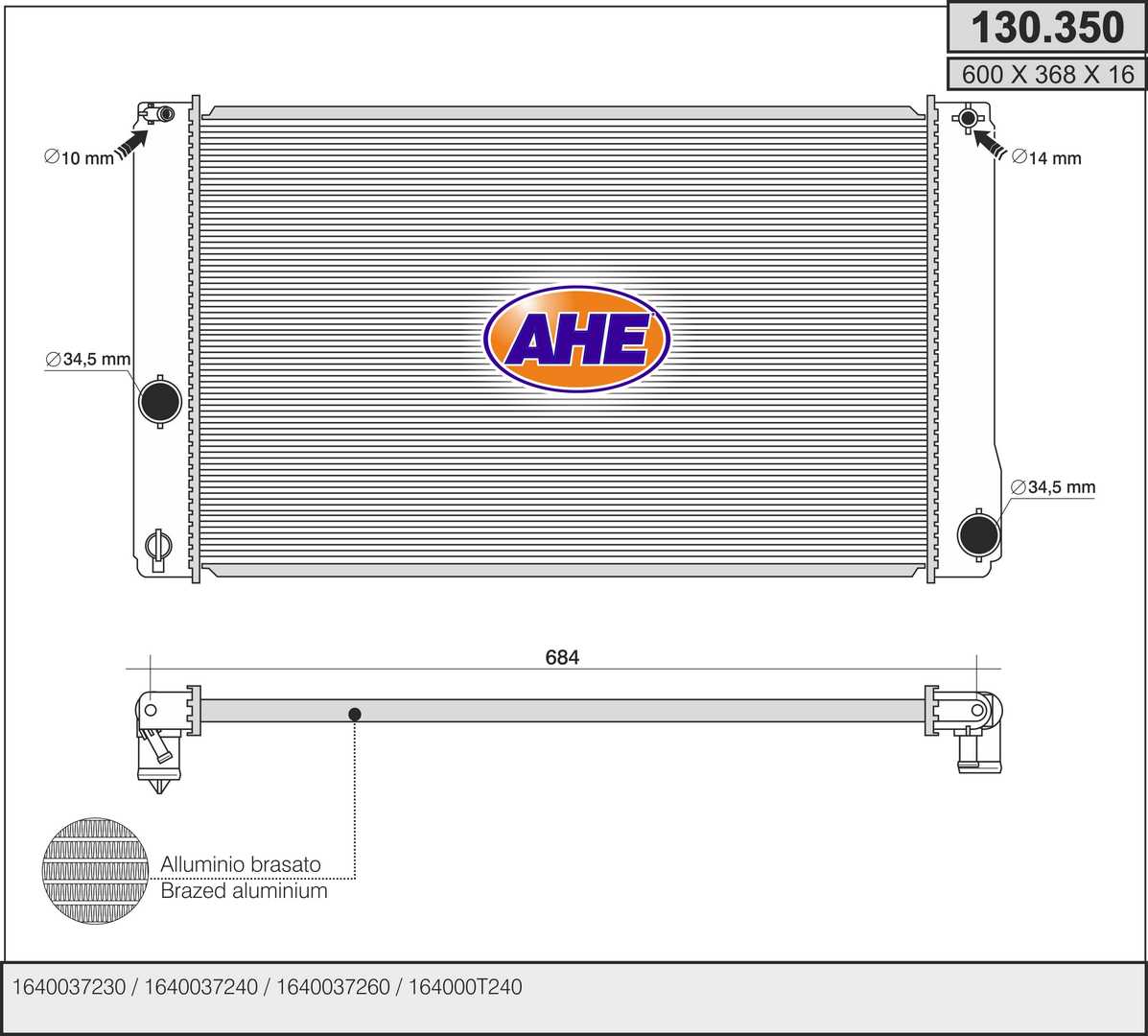 AHE 130.350 Radiatore,...