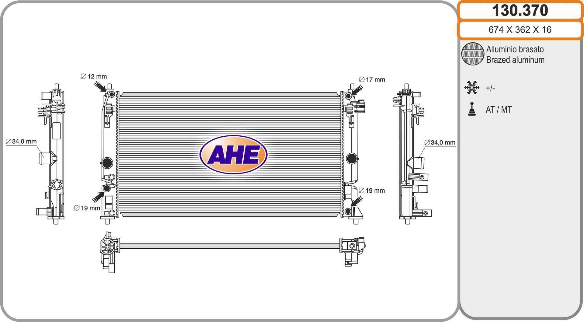 AHE 130.370 Radiatore,...