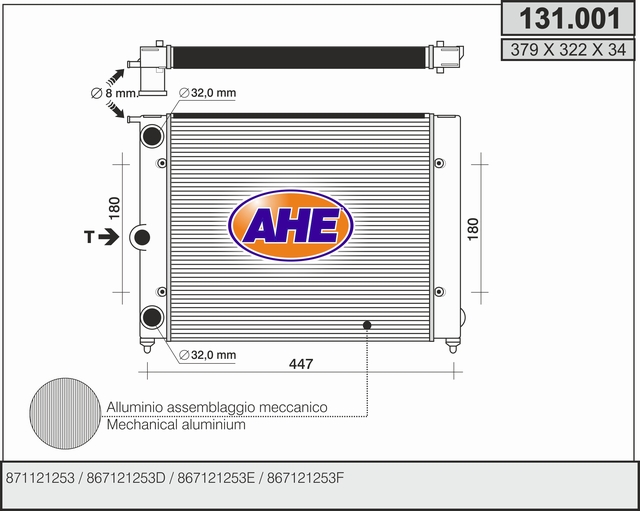 AHE 131.001 Radiatore,...