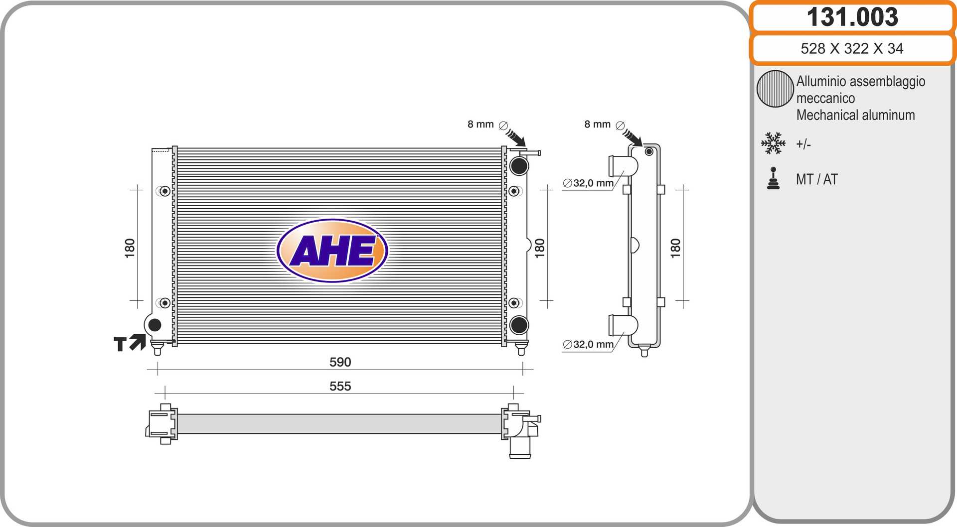 AHE 131.003 Radiatore,...
