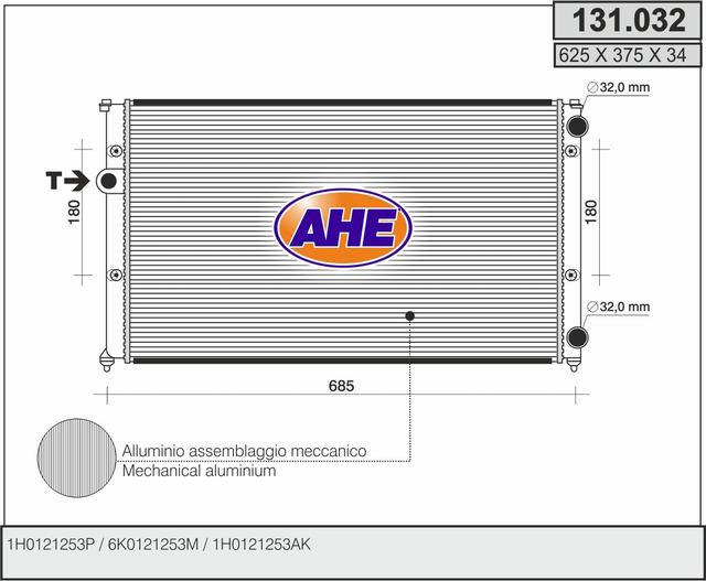 AHE 131.032 Radiatore,...