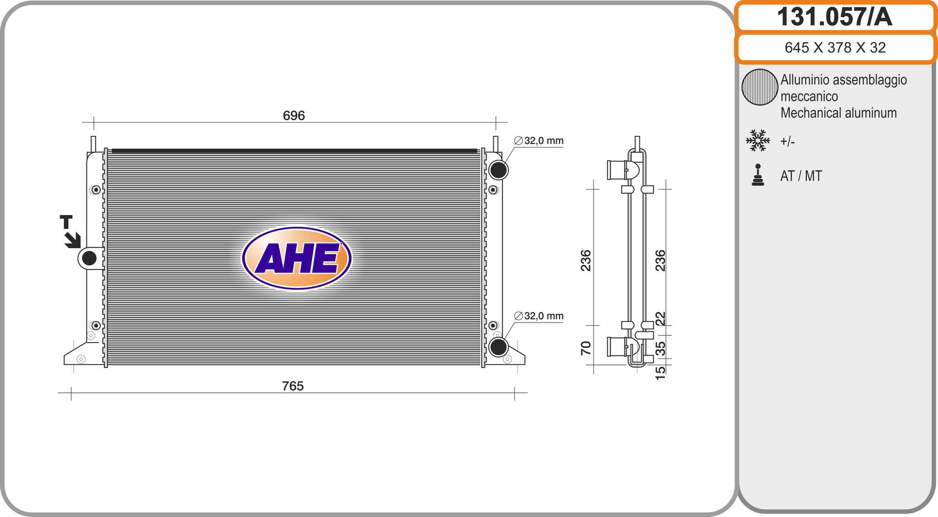 AHE 131.057/A Radiatore,...