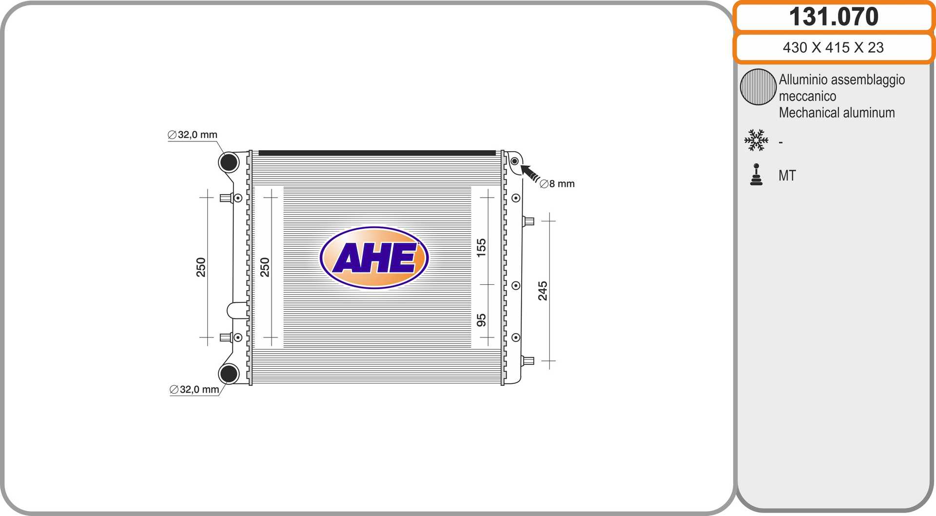 AHE 131.070 Radiatore,...