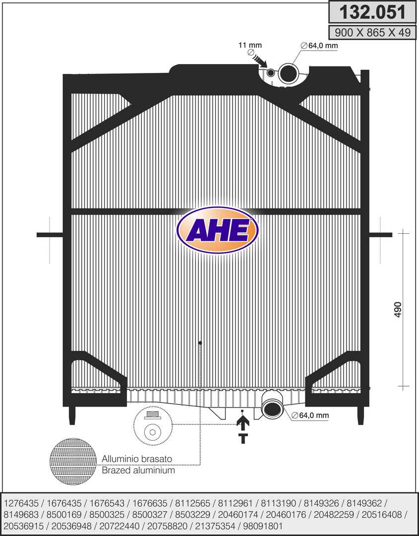 AHE 132.051 Radiatore,...