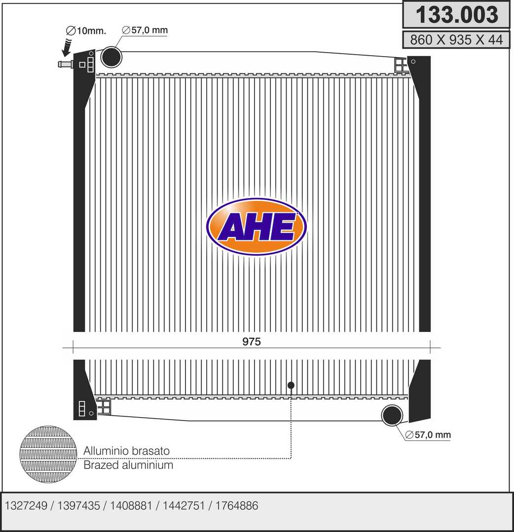 AHE 133.003 Radiatore,...