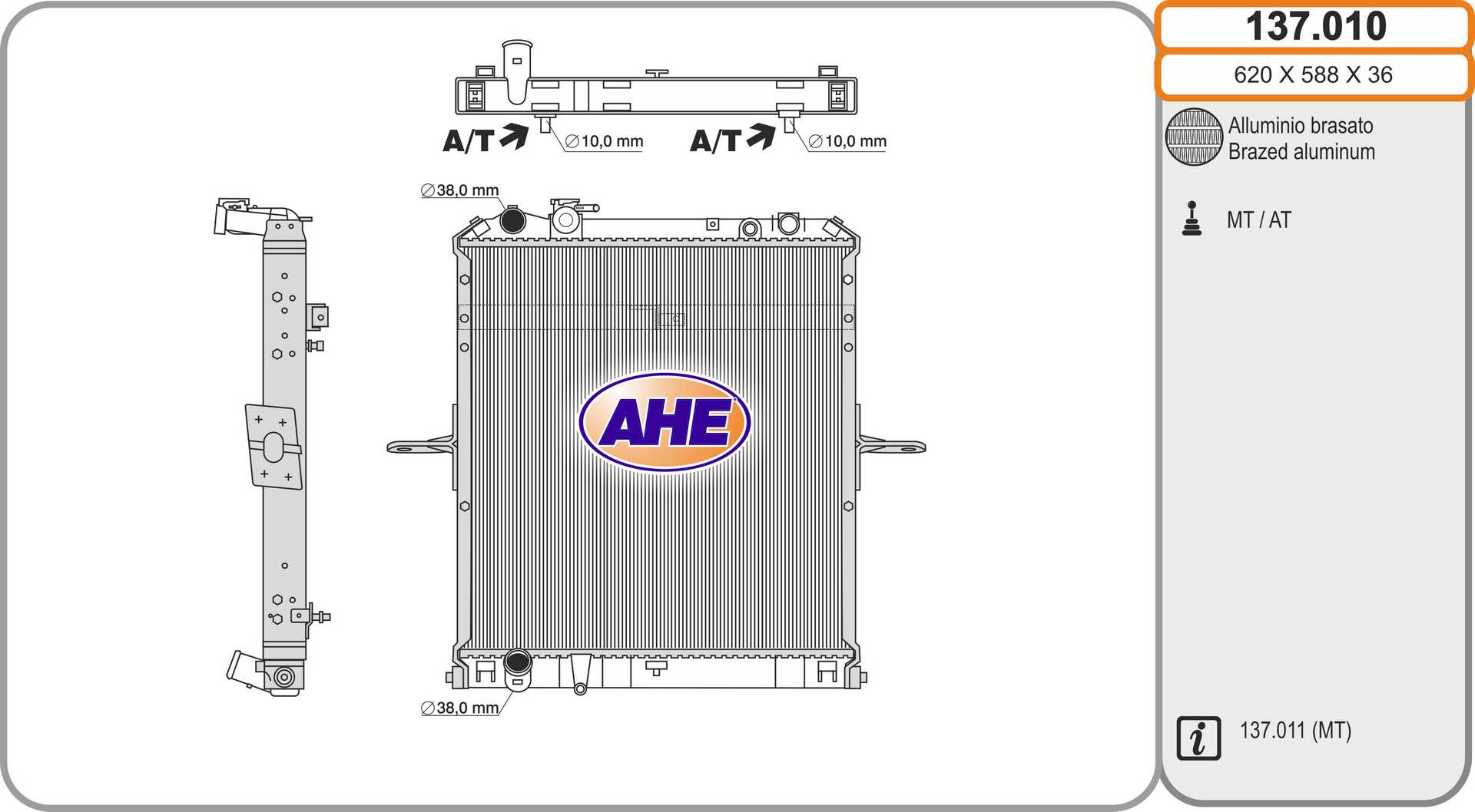 AHE 137.010 Radiatore,...