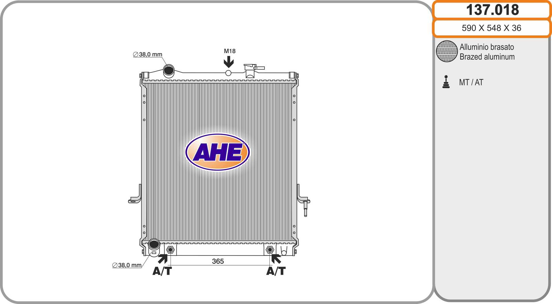 AHE 137.018 Radiatore,...